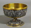 330 EXQUISITE CHRISTOFLE SILVERED METAL FOOTED BOWL