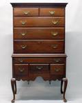 306 QUEEN ANNE STYLE FRUITWOOD CHEST ON STAND