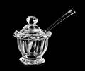 551 BACCARAT CRYSTAL JAM JAR COVER AND SPOON
