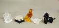 538 GROUP OF FIVE CRYSTAL FIGURES