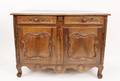 Chestnut Scroll Decorated Cabinet