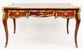 French Gilt Bronze  Mahogany BureauPlat