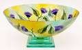 Contemporary Daum Art Glass Floral Center Bowl