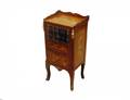 21 LOUIS XV STYLE MARQUETRY INLAID PETIT COMMODE