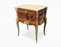 49 LOUIS XV STYLE GILT BRZE MNTD MAHOGANY SIDE TABLE