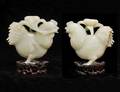 317 PALE CELADON JADE FIGURE OF A ROOSTER