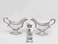351 PAIR OF GEORGE III STERLING SILVER SAUCE BOATS