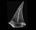43 DAUM CLEAR CRYSTAL MODEL OF A SAILING VESSEL