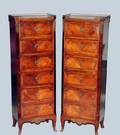 347 PAIR OF LOUIS XV STYLE MAHOGANY CHIFFONIERES