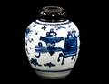 14 BLUE AND WHITE PORCELAIN JAR