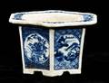12 BLUE AND WHITE PORCELAIN JARDINIERE