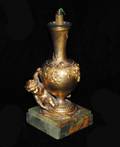 33 GILT BRONZE FIGURAL VASE