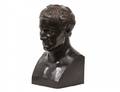 32 PATINATED BRONZE BUST OF CAESAR