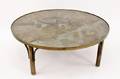 LaVerne Bronze Round Chan Coffee Table