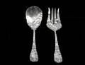 33 STERLING SILVER SALAD FORK AND SPOON