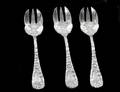 32 SET OF TWELVE STERLING SILVER ICE CREAM FORKS