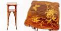 Galle Marquetry Inlaid Two Tiered Stand