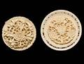 353 TWO CARVED IVORY PENDANTS