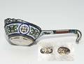 302 RUSSIAN SILVER AND ENAMEL KOVSH