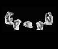 52 GROUP OF FIVE LALIQUE MOLDED AND FROSTED NUDES
