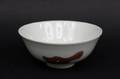 Chinese Iron Red Bat Motif Porcelain Bowl