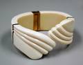 40 GOOD ART DECO STYLE IVORY CUFF