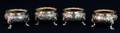 38 SET OF FOUR COIN SILVER OPEN SALTS