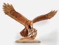 75 BONE TILED FIGURE OF AN EAGLE