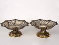 65 PAIR OF VICTORIAN SILVER GILT COMPOTES