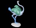 65 HEREND PORCELAIN BLUE FISHNET FIGURE OF AN OSTRICH