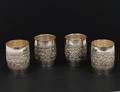 97 SET OF FOUR SILVER TUMBLERS