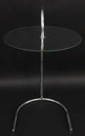 Eileen Gray Style Chrome  Glass Table