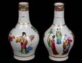 134 PAIR OF FAMILLE ROSE PORCELAIN VASES