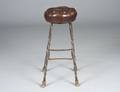 111 STEEL AND BRASS BAR STOOL