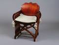 84 EDWARDIAN MAHOGANY ARM CHAIR