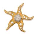 A Valentino Brushed Gold Starfish Brooch