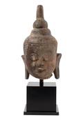 A Thai Stone Head of Buddha