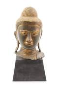 A Burmese Bronze Head of Buddha