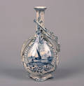 A Delft Blue and White Porcelain Vase