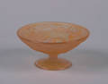 A Lalique Style Amber Stained Footed Dish