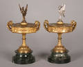 A Pair of Neoclassical Style Gilt Bronze Covered Tazze