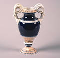 A Meissen Parcel Gilt and Cobalt Blue Porcelain Urn