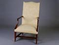 105 CHIPPENDALE MAHOGANY HIGH BACK CLUB CHAIR