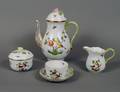 96 FIFTEEN PIECE HEREND PORCELAIN COFFEE SERVICE