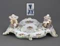 90 FINE MEISSEN PORCELAIN INKSTAND