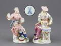 89 PAIR OF MEISSEN PORCELAIN CHINOISERIE FIGURES