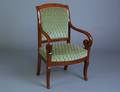 141 CHARLES X MAHOGANY FAUTEUIL