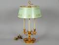 159 EMPIRE STYLE GILT BRONZE BOUILLIOT LAMP