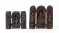 Two Carved Wood Travel Shrines