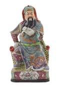 A Famille Rose Porcelain Figure of Guan Yu